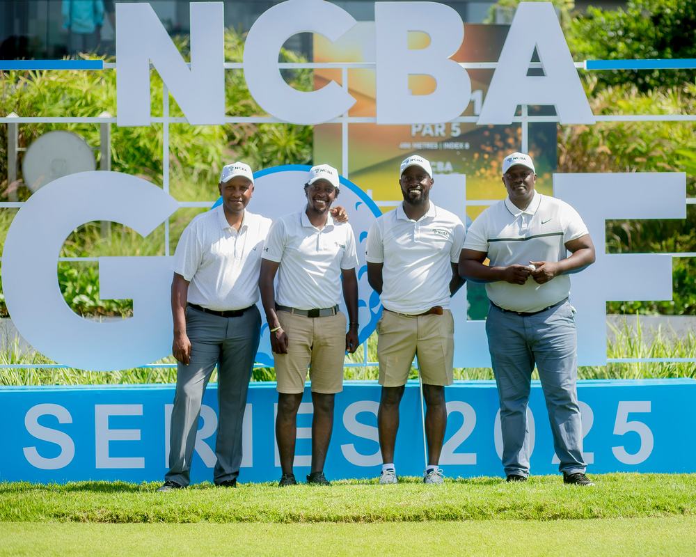 NCBA Golf Series sign group photo