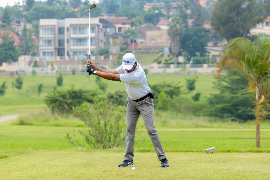 Player swing close-up